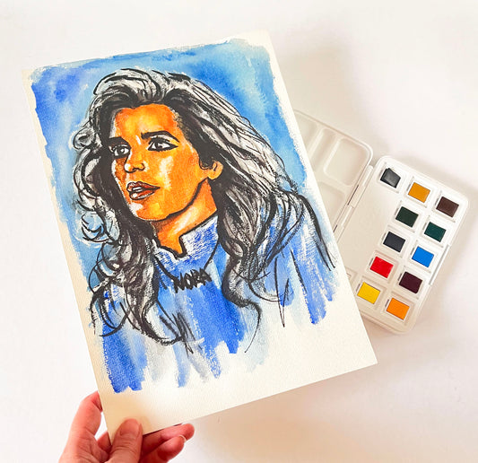 Thomas Anders, TA, MT, ORIGINAL Watercolor Painting, Artwork by Svetlana Pelin