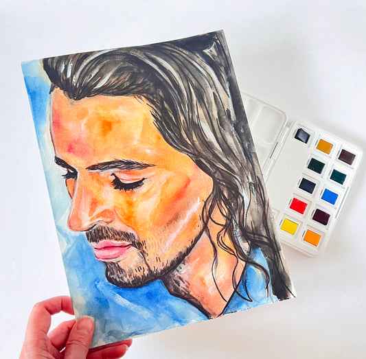 Thomas Anders, TA, MT, ORIGINAL Watercolor Painting, Artwork by Svetlana Pelin