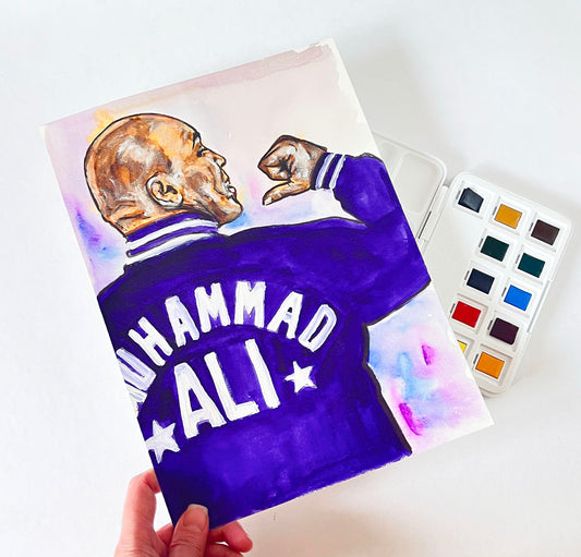 Mike Tyson, ORIGINAL Watercolor Painting, Artwork by Svetlana Pelin