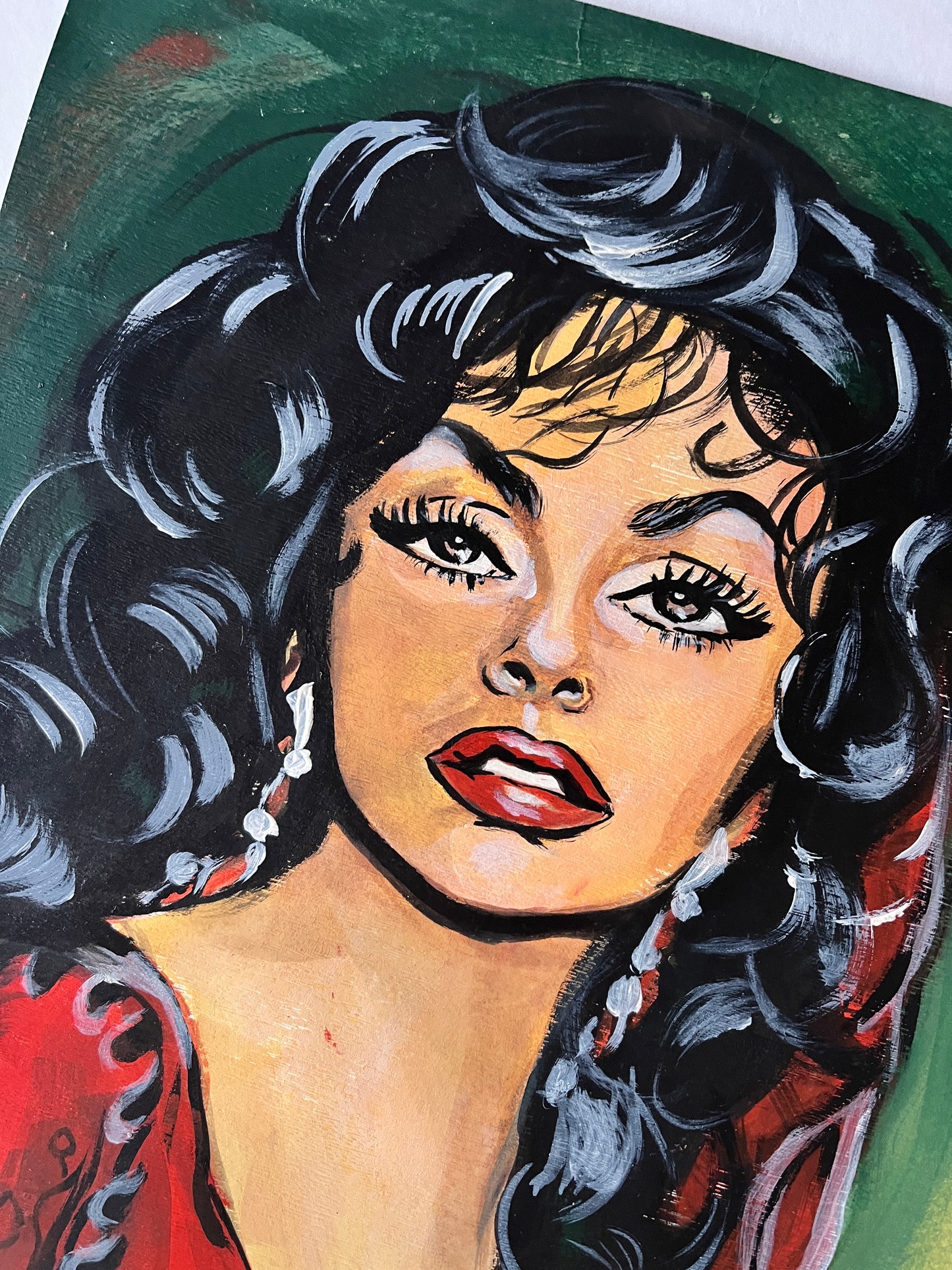 Gina Lollobrigida, Esmeralda, Notre-Dame de Paris, ORIGINAL Acrylic Painting, Artwork by Svetlana Pelin