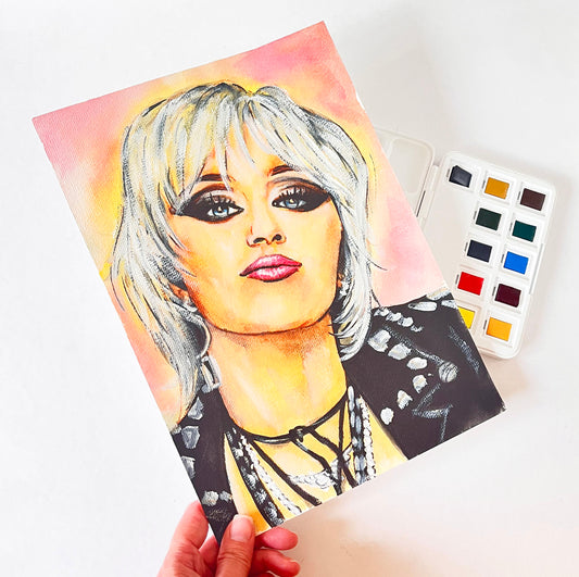 Miley Cyrus, ORIGINAL Watercolor Painting, Artwork by Svetlana Pelin