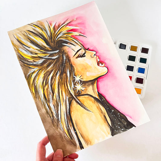 Miley Cyrus, ORIGINAL Watercolor Painting, Artwork by Svetlana Pelin