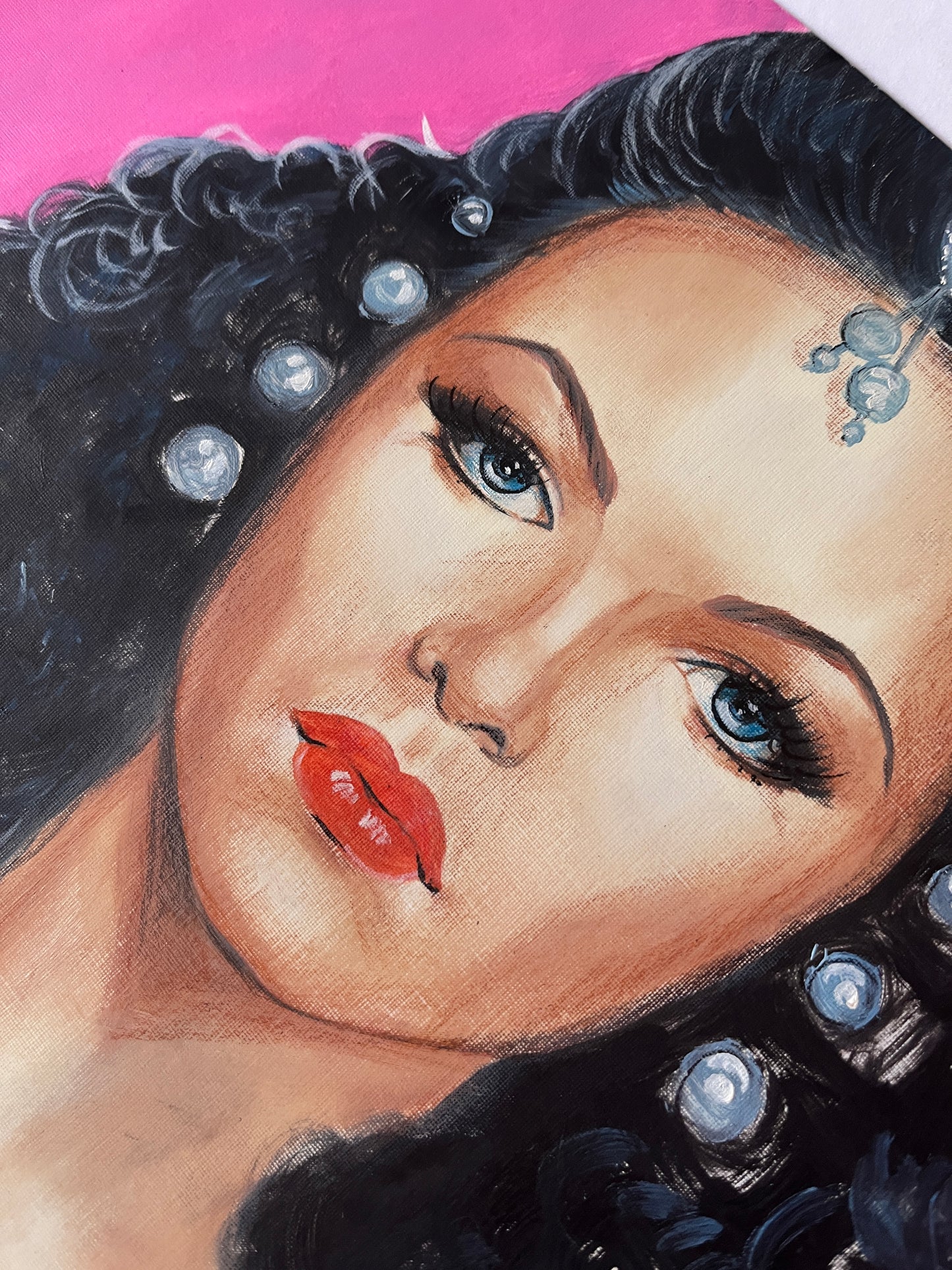 Gene Tierney, Zia, Sundown, ORIGINAL Oil Painting, Artwork by Svetlana Pelin