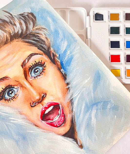 Miley Cyrus, ORIGINAL Watercolor Painting, Artwork by Svetlana Pelin