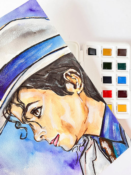 Michael Jackson, MJ, ORIGINAL Watercolor Painting, Artwork by Svetlana Pelin