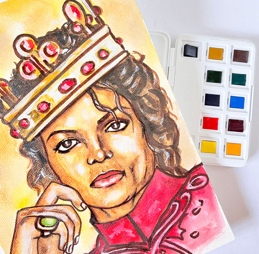 Michael Jackson, MJ, ORIGINAL Watercolor Painting, Artwork by Svetlana Pelin