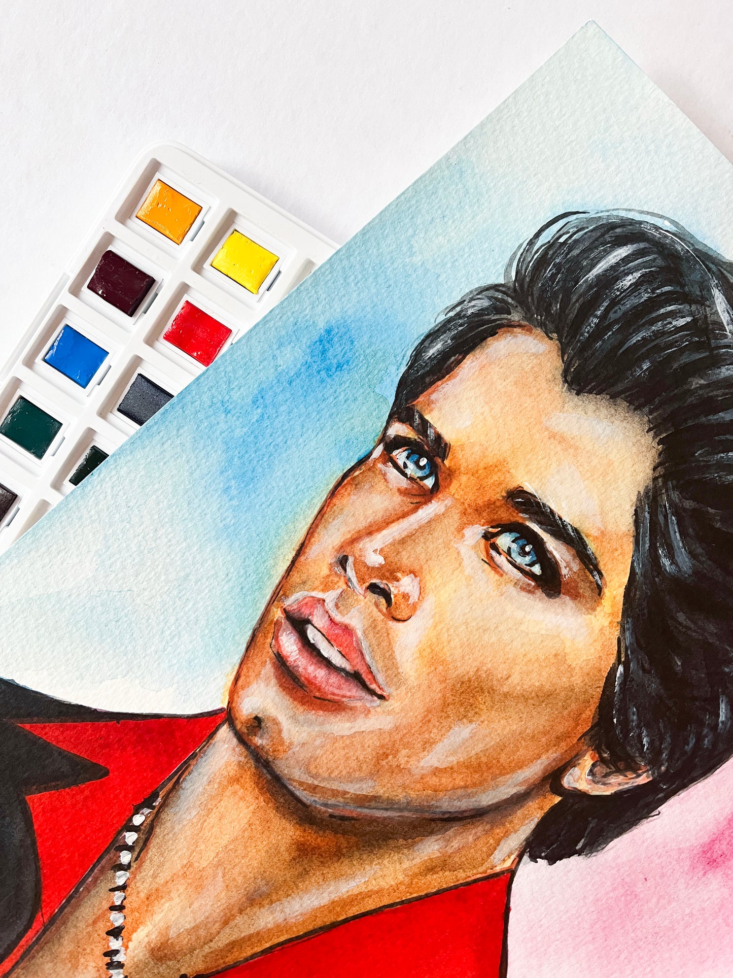 John Travolta, Saturday Night Fever, Tony Manero, ORIGINAL Watercolor Painting, Artwork by Svetlana Pelin