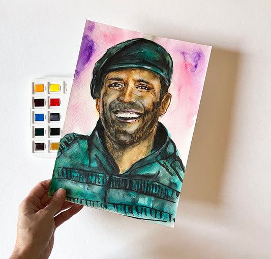 Jason Statham, The Expendables, ORIGINAL Watercolor Painting, Artwork by Svetlana Pelin
