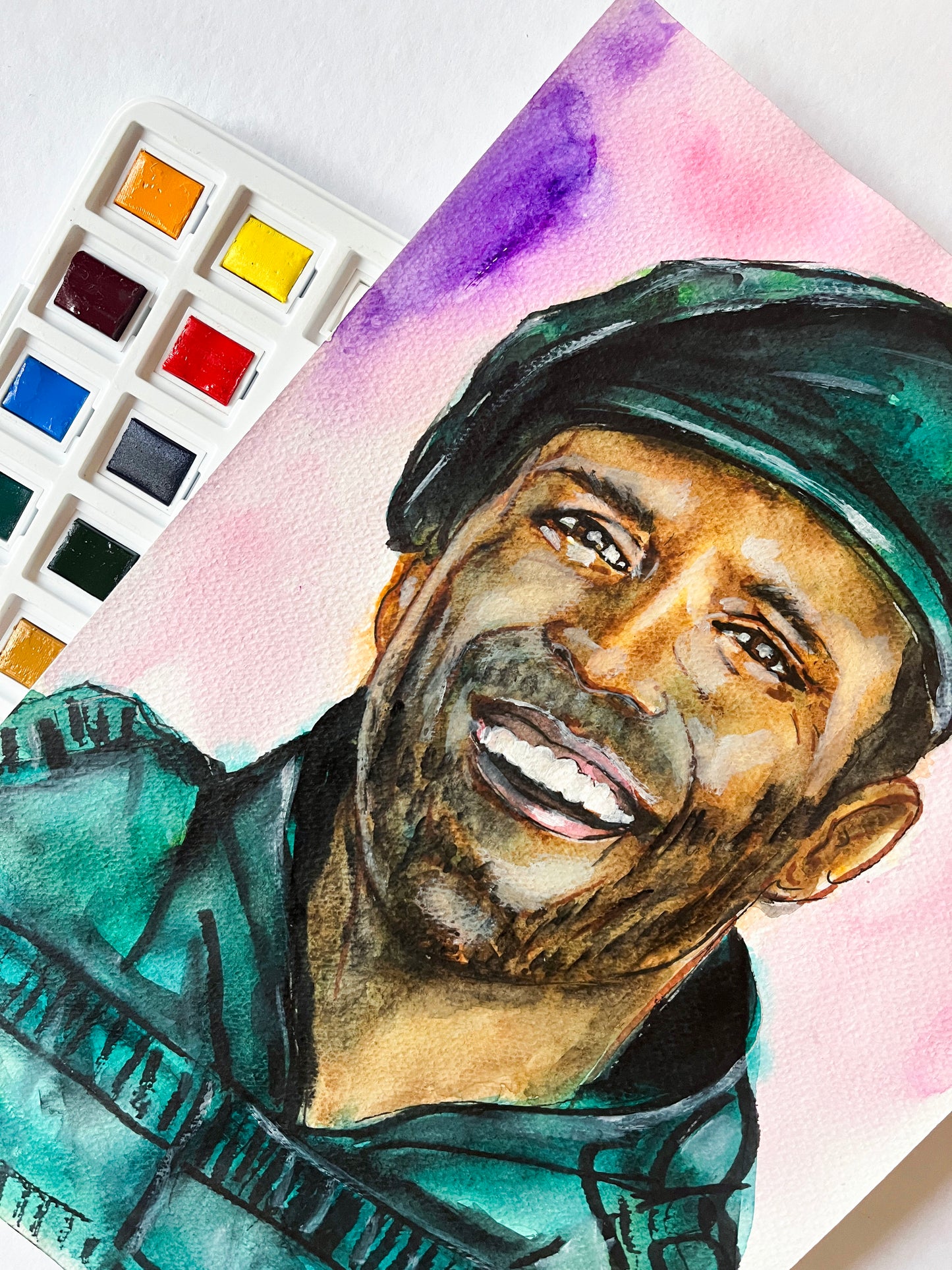 Jason Statham, The Expendables, ORIGINAL Watercolor Painting, Artwork by Svetlana Pelin