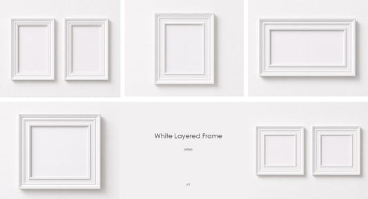 White Layered Frame Series · Set of 6