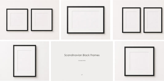 Scandinavian Black Frames · Set of 5