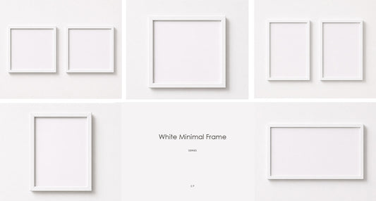 White Minimal Frame Series · Set of 5