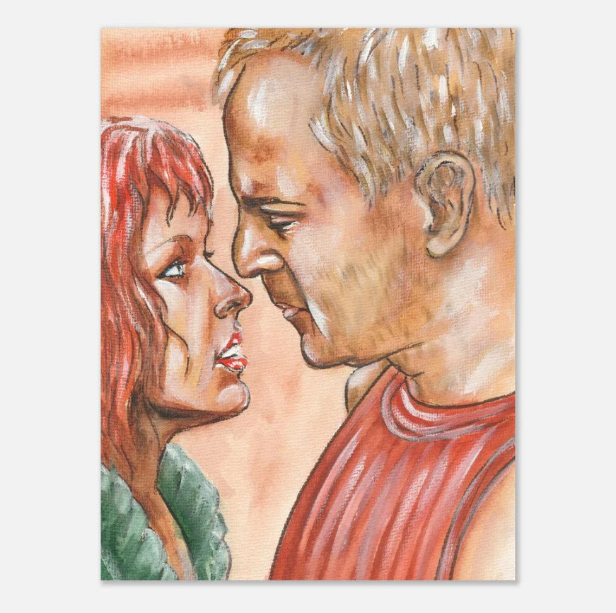 Bruce Willis and Milla Jovovich in The Fifth Element