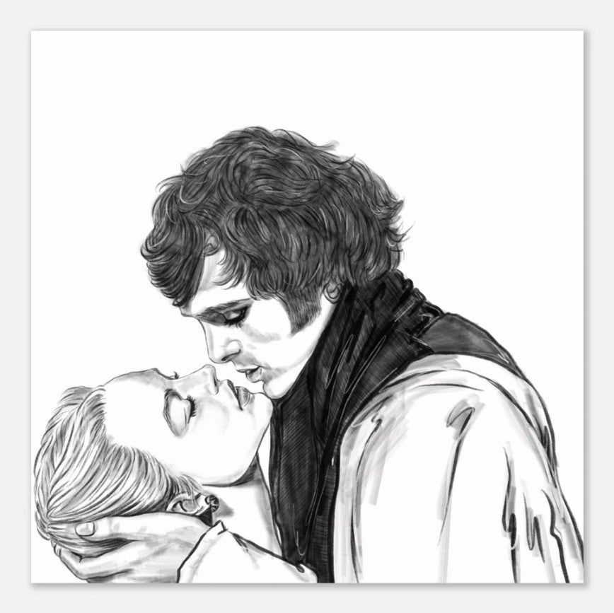 Margot Robbie and Jacob Elordi in Wuthering Heights