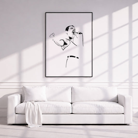 Freddie Mercury. Museum Framed Print