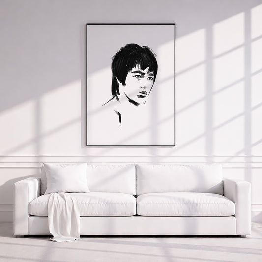 Bruce Lee. Museum Framed Print