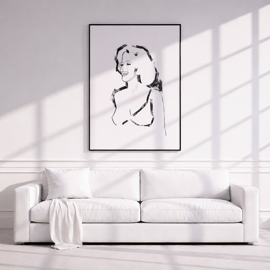 Marilyn Monroe at JFK's birthday gala. Museum Framed Print