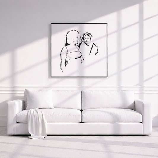 Marlene Dietrich and Marilyn Monroe. Museum Framed Print