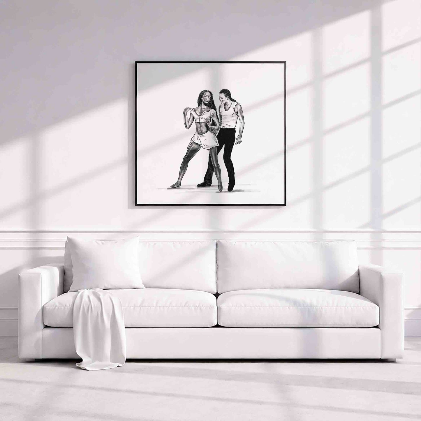 Michael Jackson and Naomi Campbell | Framed Fine Art Print