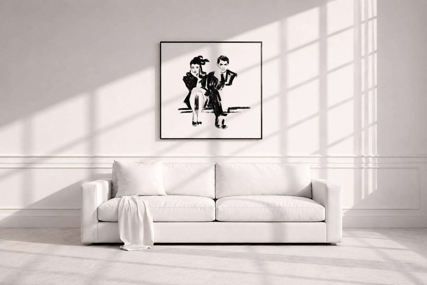 Cary Grant and Ginger Rogers in Once Upon a Honeymoon. Museum Framed Print