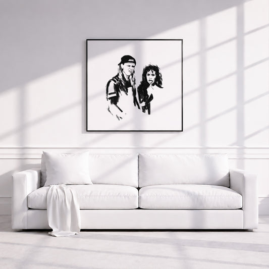 James Hetfield and Kirk Hammett. Museum Framed Print