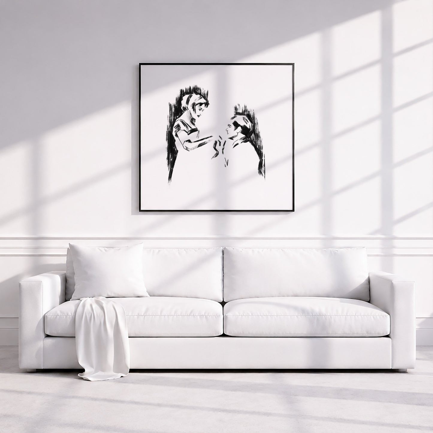 Kate Winslet and Leonardo DiCaprio in Titanic. Museum Framed Print