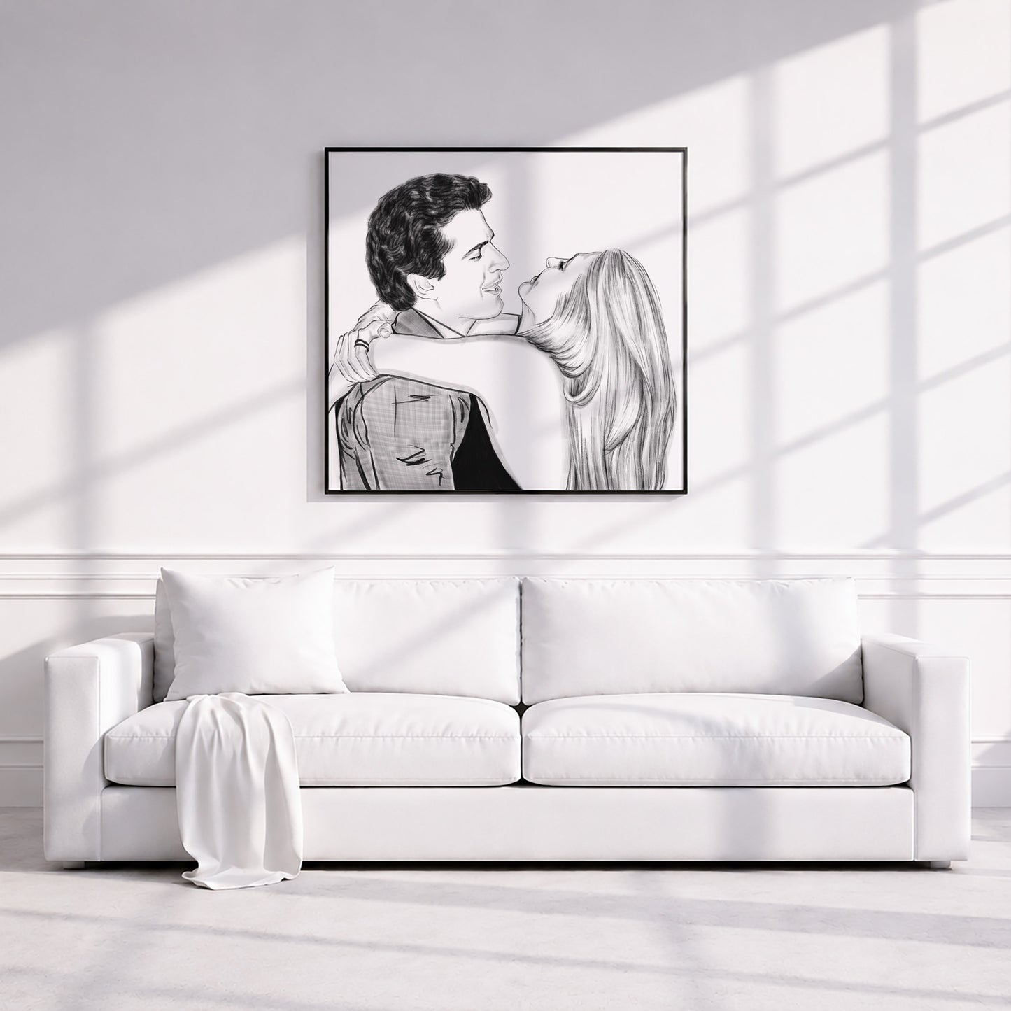John F. Kennedy Jr. and Carolyn Bessette | Framed Fine Art Print