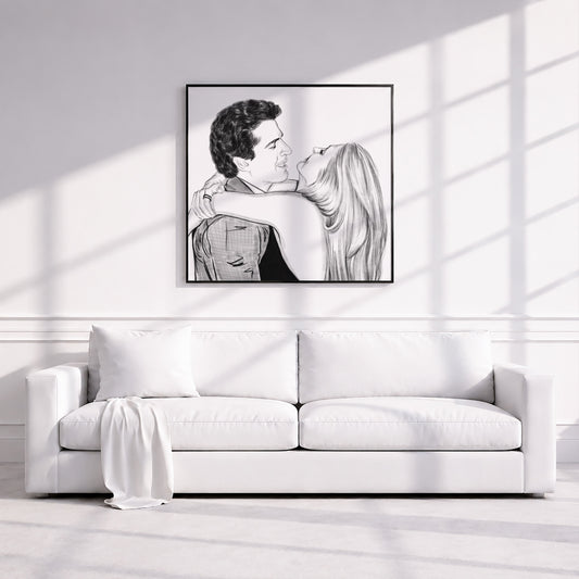 John F. Kennedy Jr. and Carolyn Bessette | Framed Fine Art Print