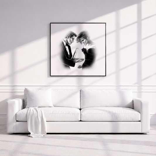 Richard Gere and Julia Roberts in Pretty Woman. Museum Framed Print