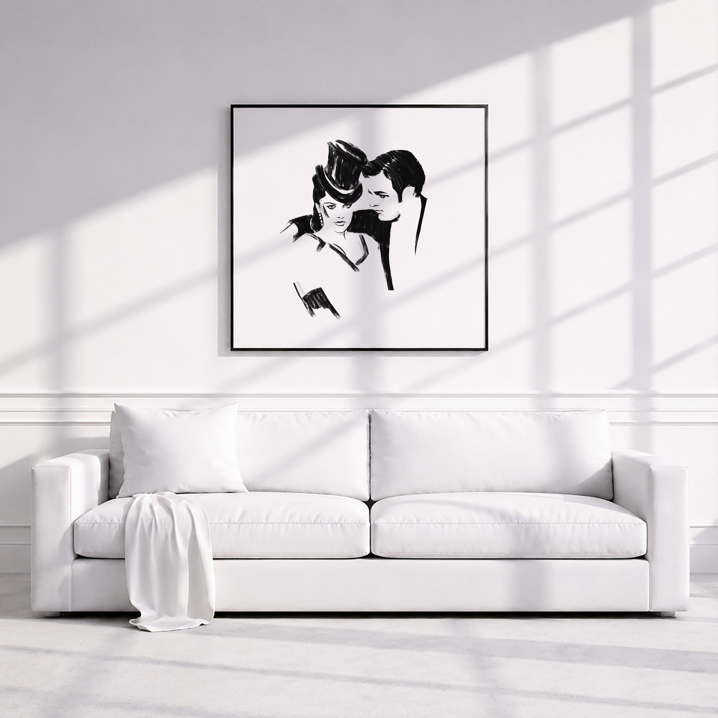 Nicole Kidman and Ewan McGregor in Moulin Rouge. Museum Framed Print