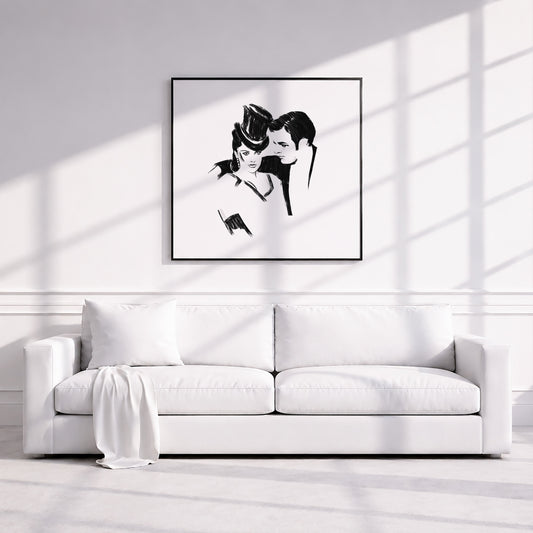 Nicole Kidman and Ewan McGregor in Moulin Rouge. Museum Framed Print