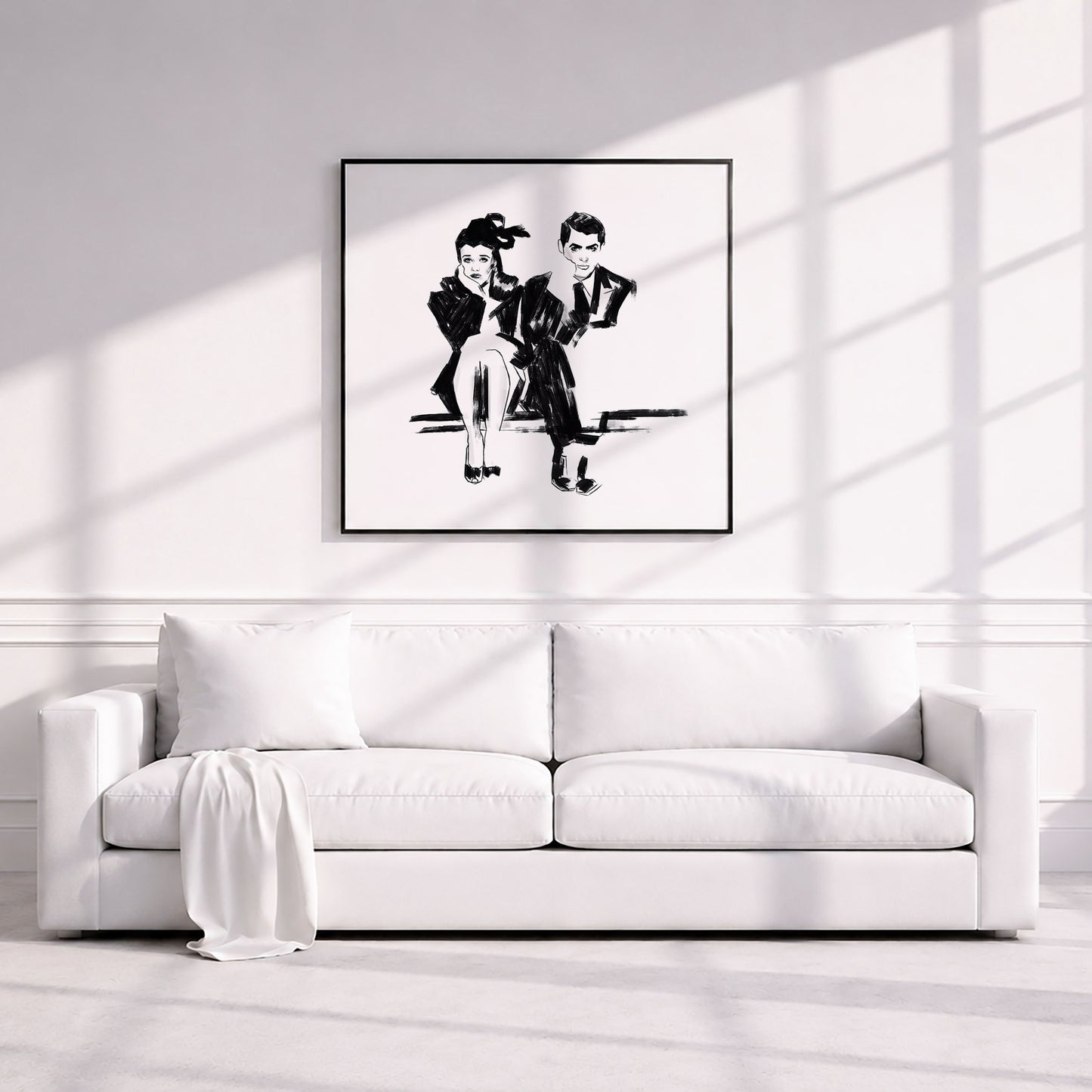 Cary Grant and Ginger Rogers in Once Upon a Honeymoon | Framed Fine Art Print