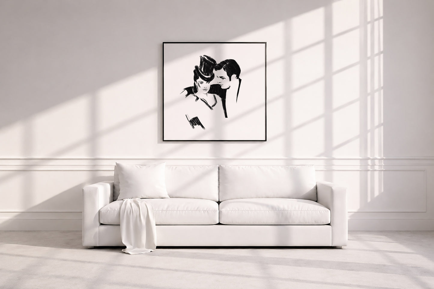 Nicole Kidman and Ewan McGregor in Moulin Rouge. Museum Framed Print