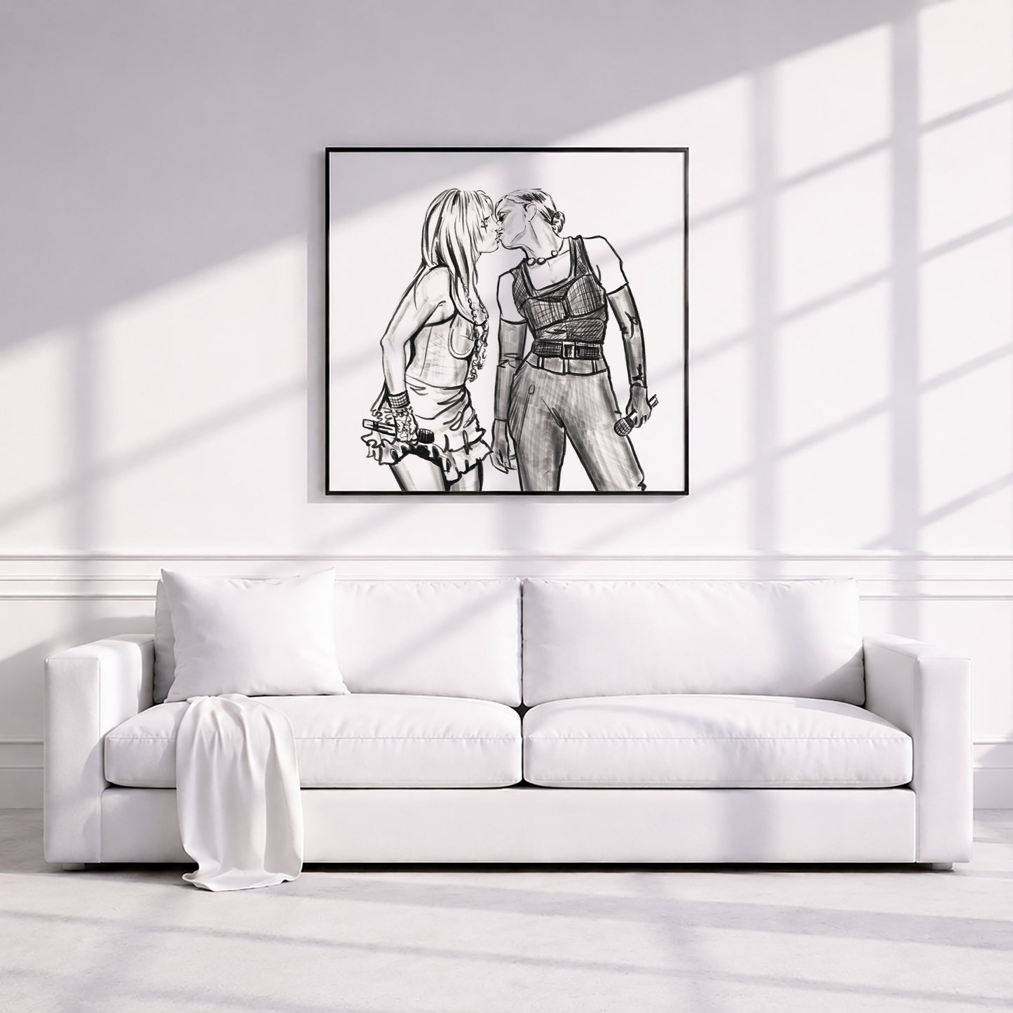 Britney Spears and Madonna | Framed Fine Art Print