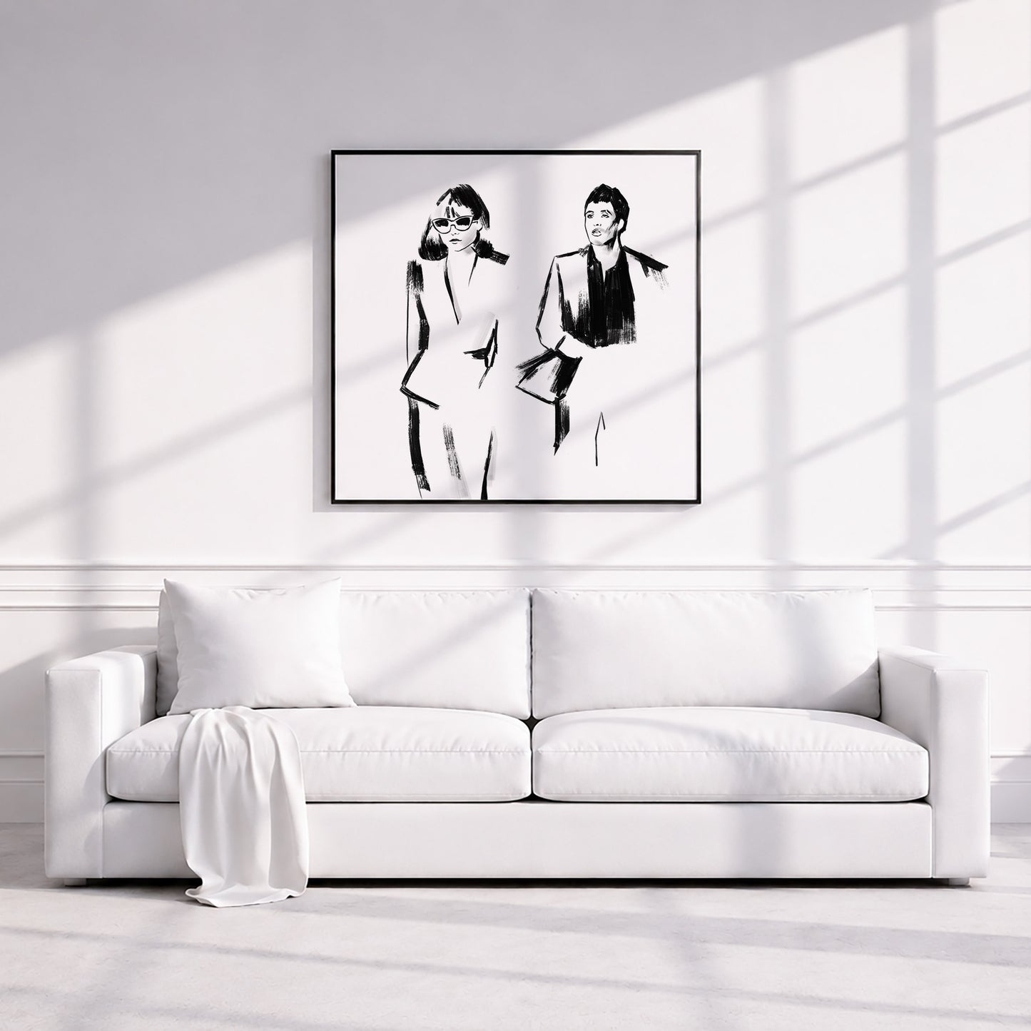 Al Pacino and Michelle Pfeiffer in Scarface. Museum Framed Print