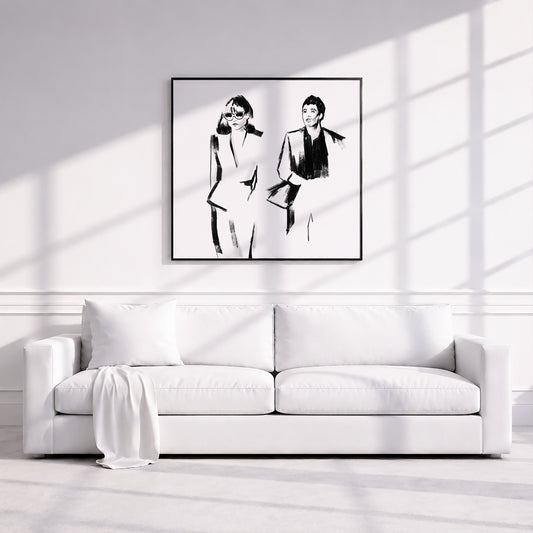 Al Pacino and Michelle Pfeiffer in Scarface. Museum Framed Print