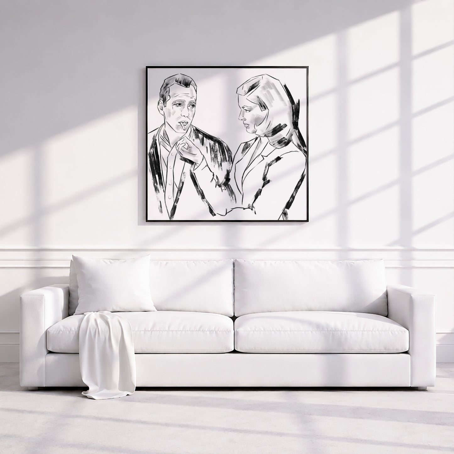 Lauren Bacall and Humphrey Bogart | Framed Fine Art Print
