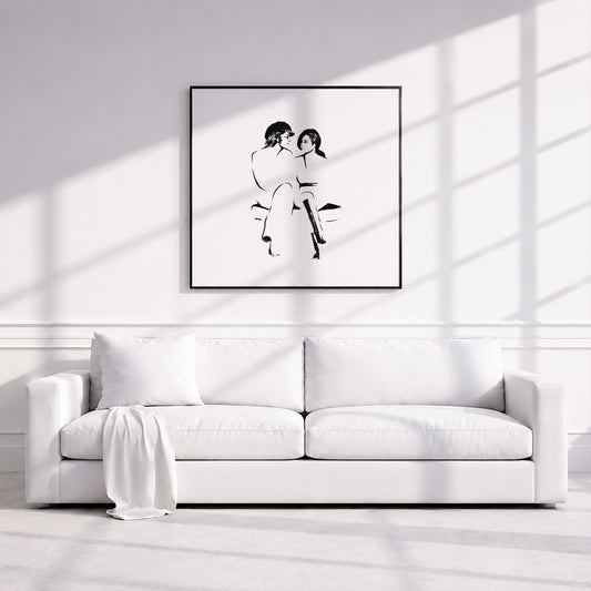 John Lennon and Yoko Ono | Framed Fine Art Print