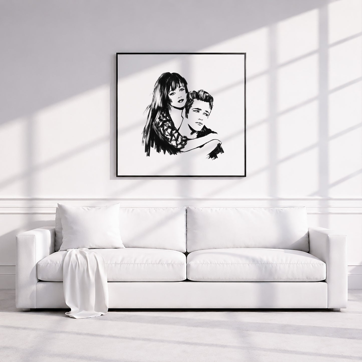 Shannen Doherty and Luke Perry in Beverly Hills 90210 | Framed Fine Art Print