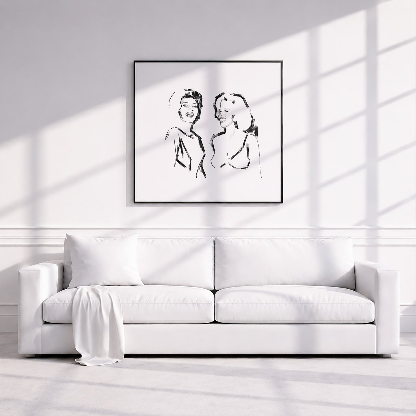Maria  and Marilyn Monroe at JFK's birthday gala. Museum Framed Print