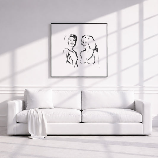 Maria  and Marilyn Monroe at JFK's birthday gala. Museum Framed Print