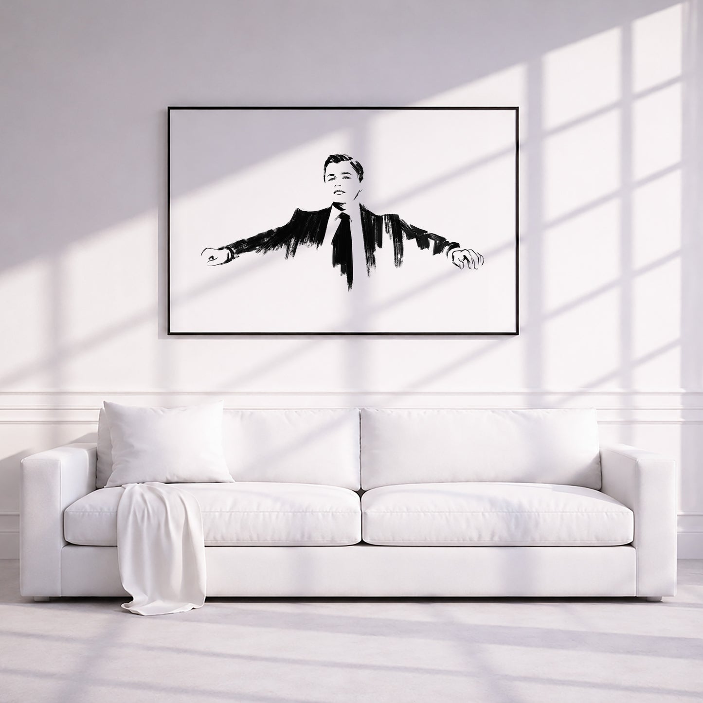 Leonardo DiCaprio as Belfort in The Wolf of Wall Street. Museum Framed Print