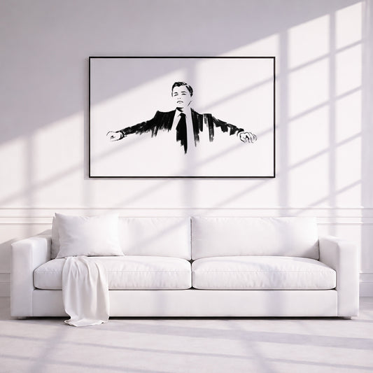 Leonardo DiCaprio as Belfort in The Wolf of Wall Street. Museum Framed Print