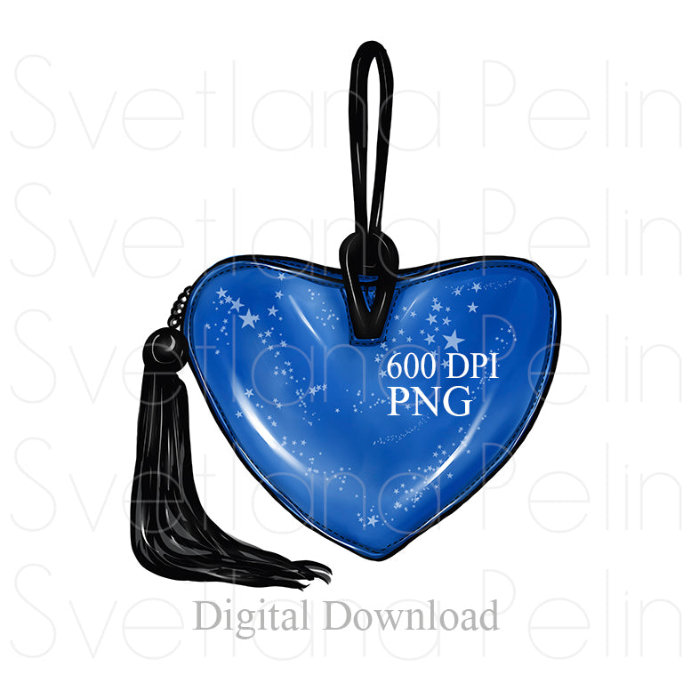 Blue Handbag, Luxury Bag, Digital Sticker, PNG, INSTANT Download