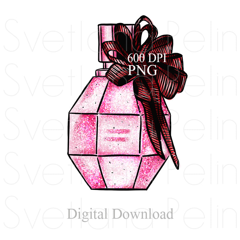 Perfume, 3 Digital Stickers, PNG, INSTANT Download