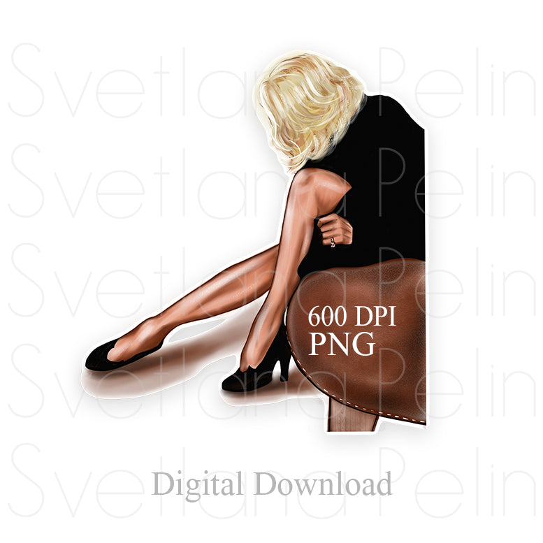 Marlene, Digital Sticker, PNG, INSTANT Download