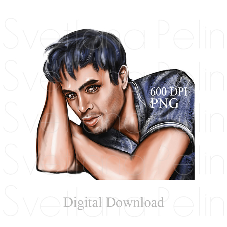 Enrique Iglesias, Digital Sticker, PNG, INSTANT Download