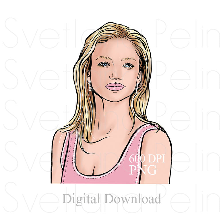 Cameron Diaz, Digital STICKER, PNG, INSTANT Download