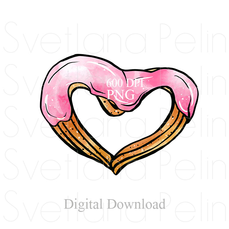 Sweethearts, Food Dessert, Digital Sticker, PNG, INSTANT Download