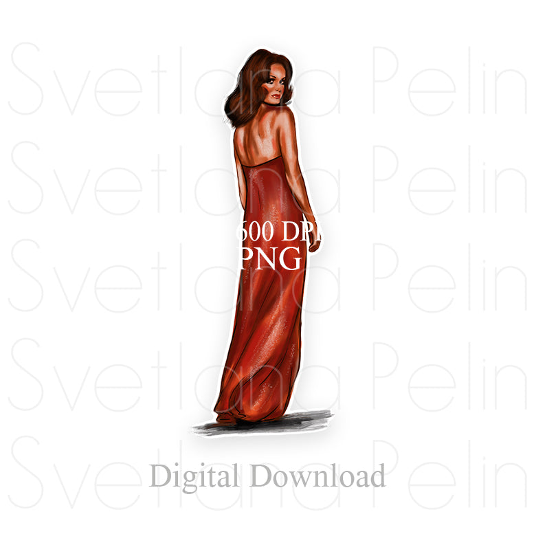 Jaclyn Smith, Digital Sticker, PNG, INSTANT Download